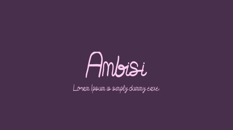 Ambisi Font