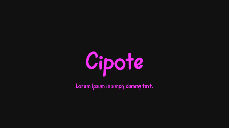 Cipote Font
