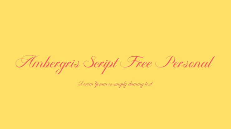 Ambergris Script Free Personal Font