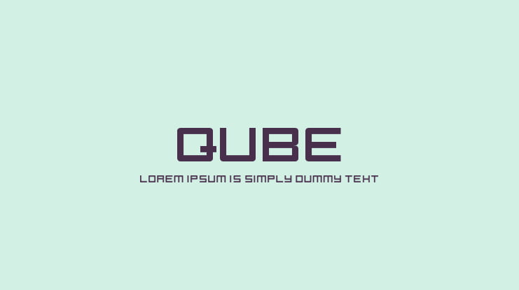 QUBE Font