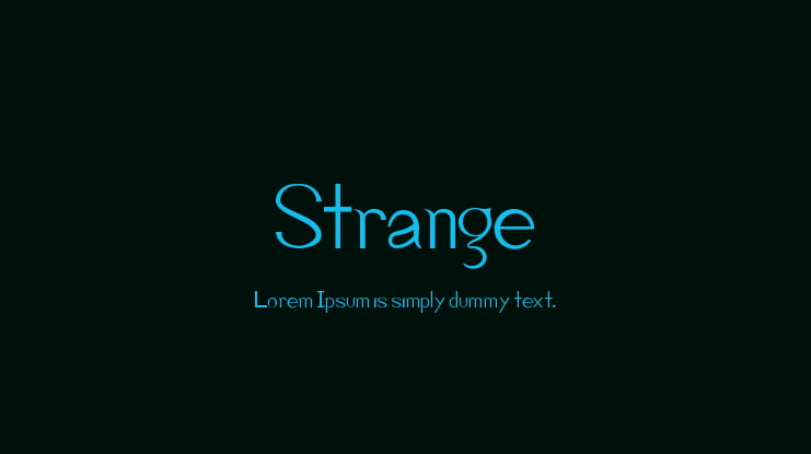 Strange Font