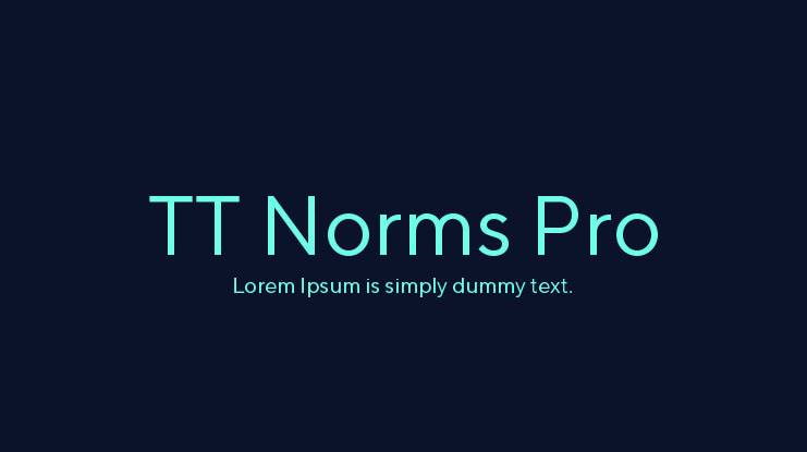 TT Norms Pro Font Family