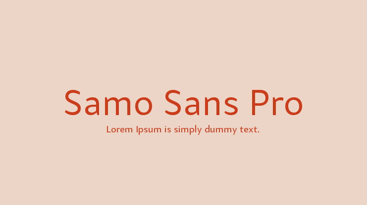 Samo Sans Pro Font Family