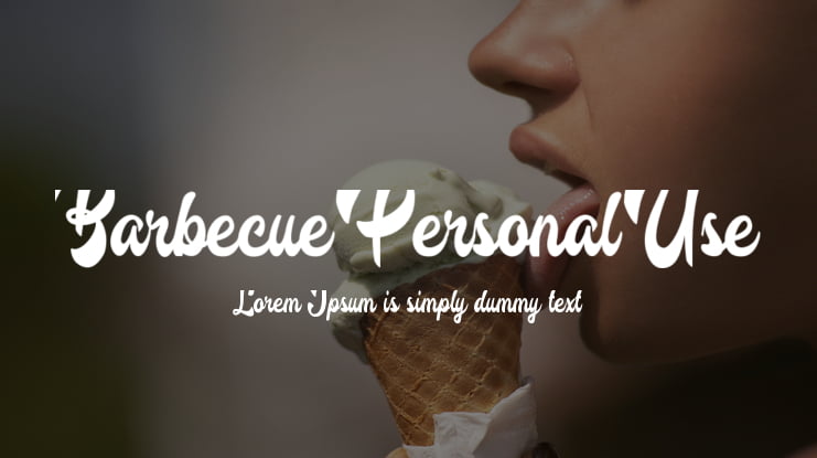 Barbecue Personal Use Font