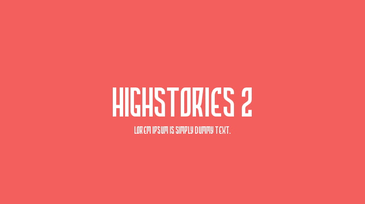 Highstories 2 Font