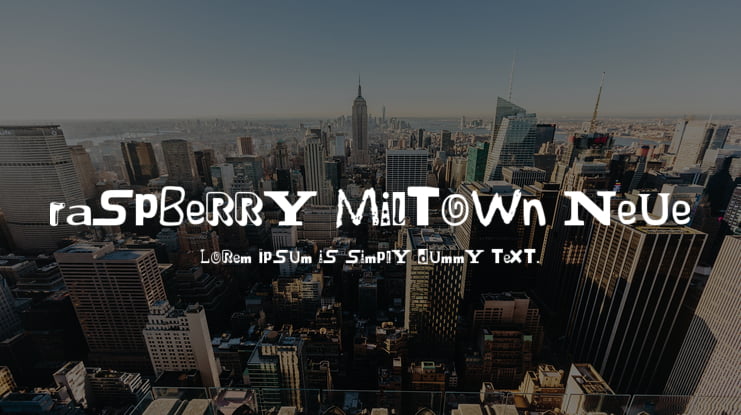 Raspberry Miltown Neue Font