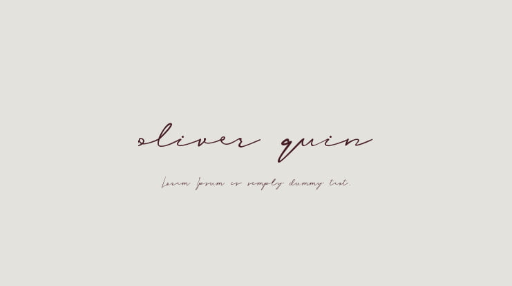 oliver quin Font
