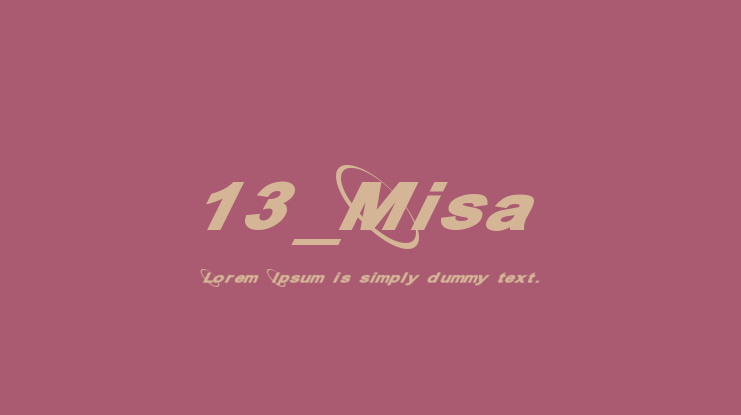 13_Misa Font