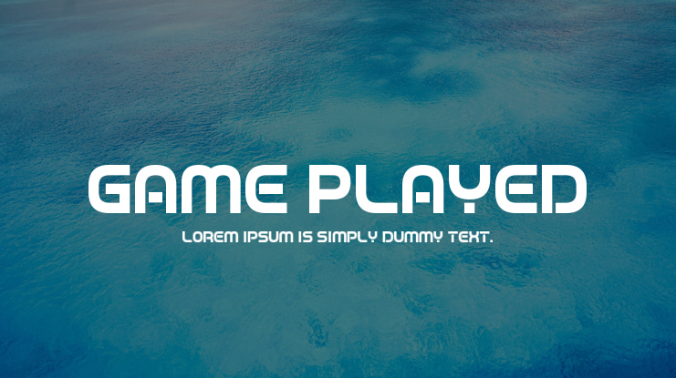 Game Played Font Family