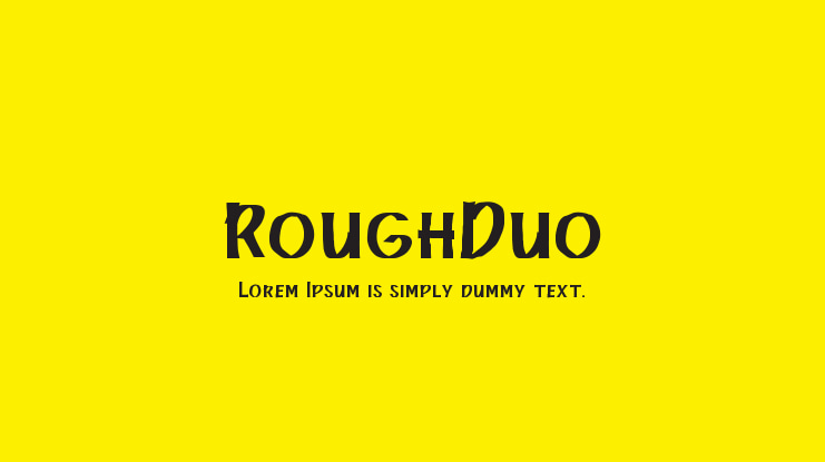 RoughDuo Font