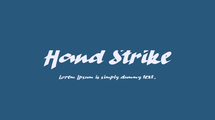 Hand Strike Font