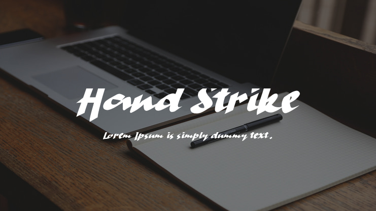 Hand Strike Font