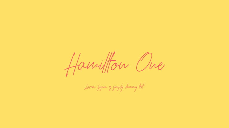 Hamillton One Font