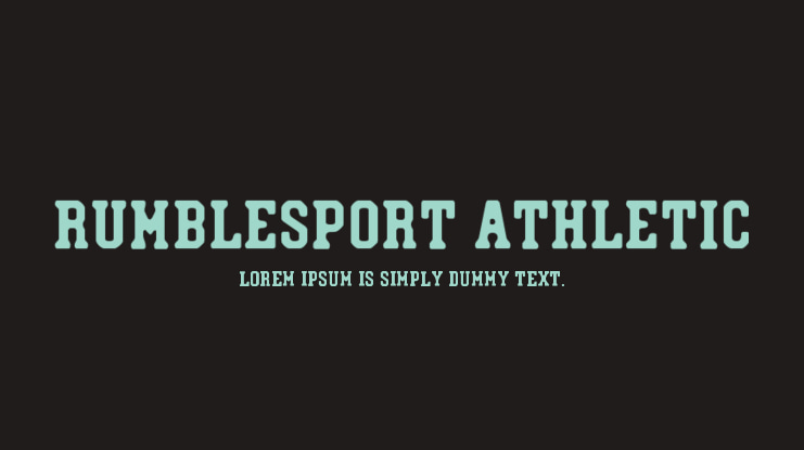 Rumblesport Athletic Font