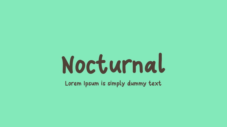 Nocturnal Font
