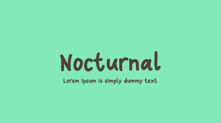 Nocturnal Font