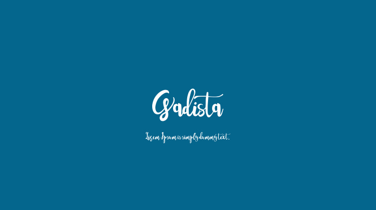 Gadista Font