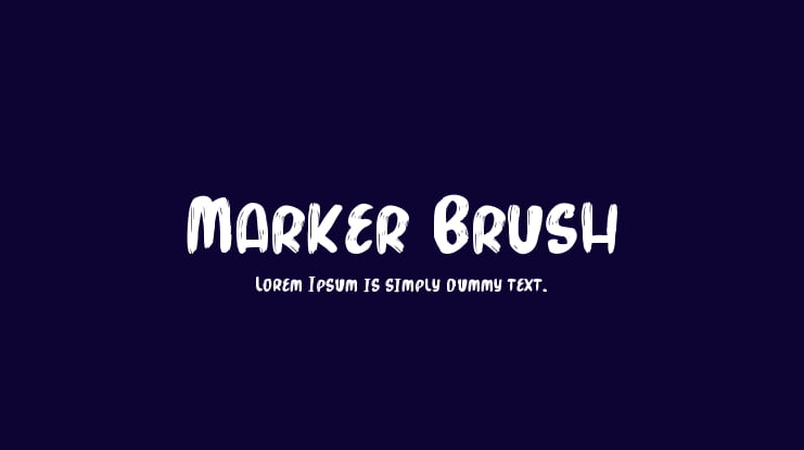 Marker Brush Font