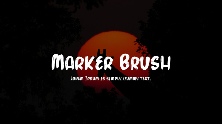 Marker Brush Font