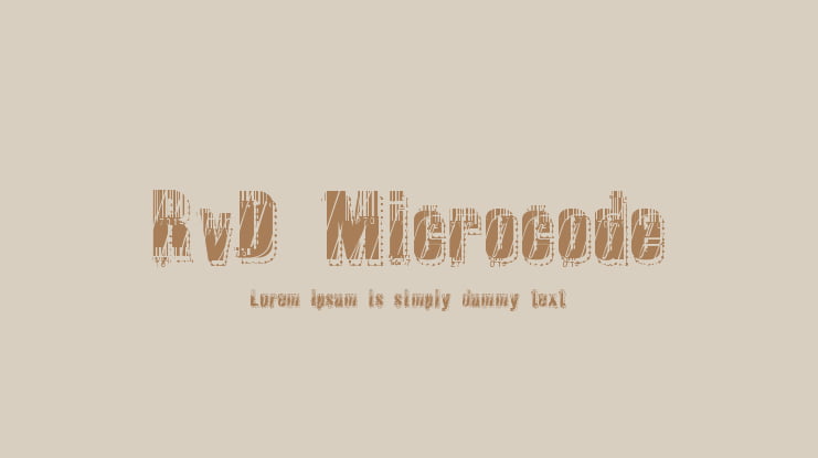 RvD Microcode Font
