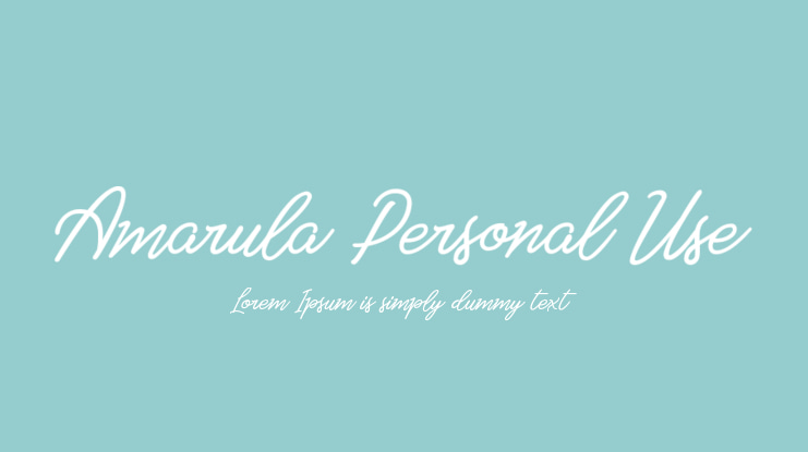 Amarula Personal Use Font