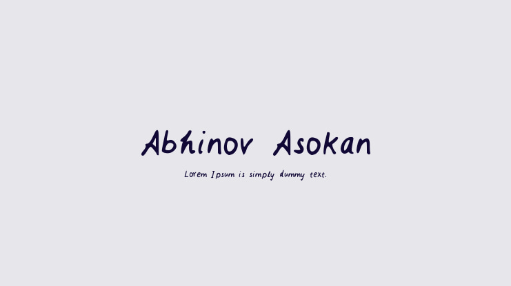 Abhinov Asokan Font Family
