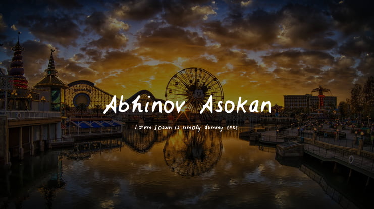 Abhinov Asokan Font Family