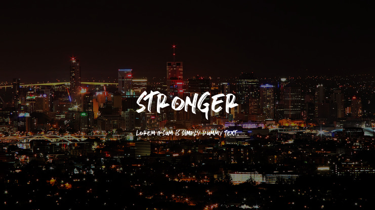 stronger Font Family