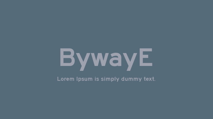 BywayE Font