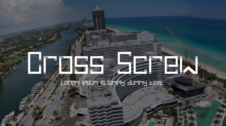 Cross Screw Font