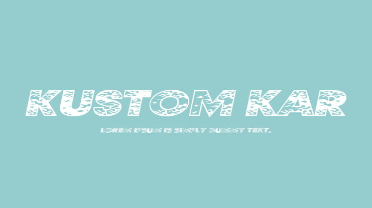 Kustom Kar Font