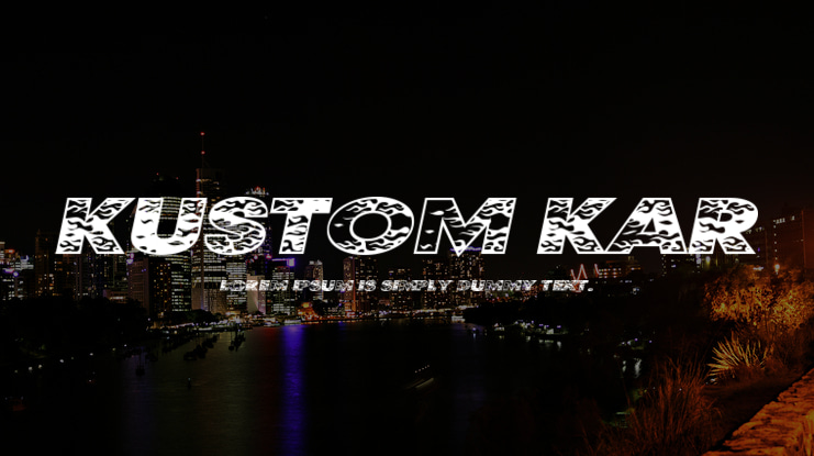 Kustom Kar Font