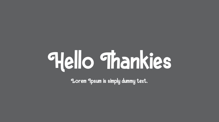Hello Thankies Font