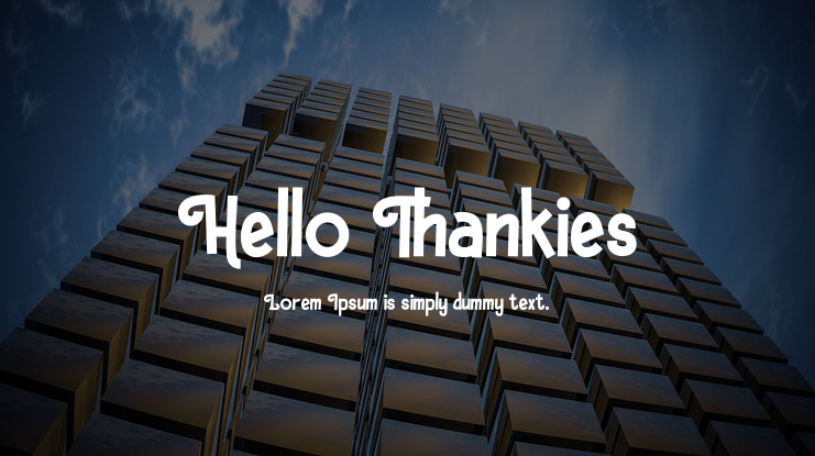 Hello Thankies Font