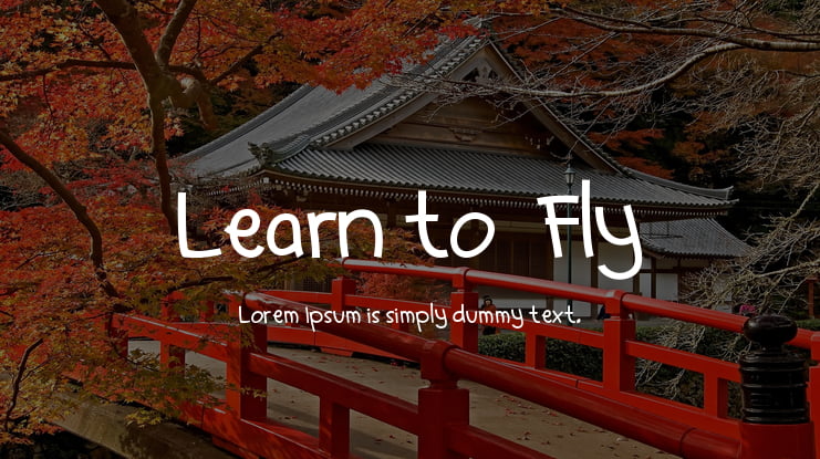 Learn to Fly Font : Download Free for Desktop & Webfont