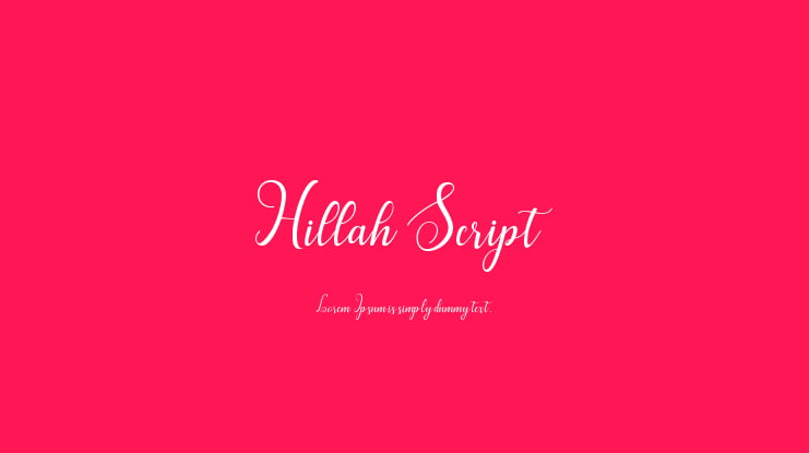 Hillah Script Font