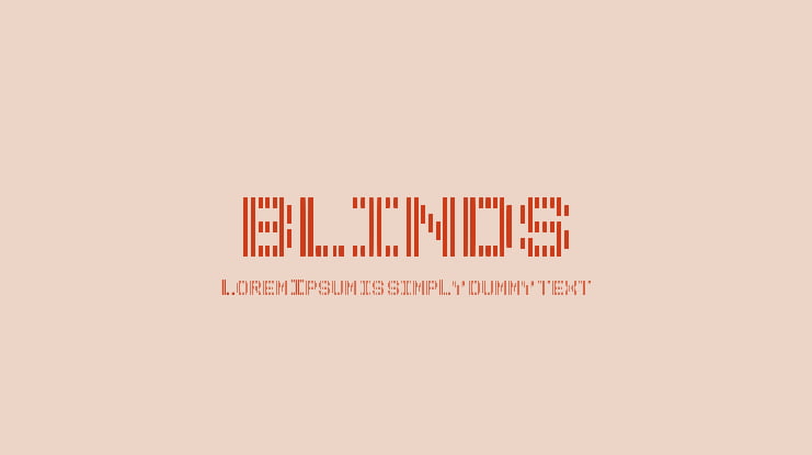 BLINDS Font