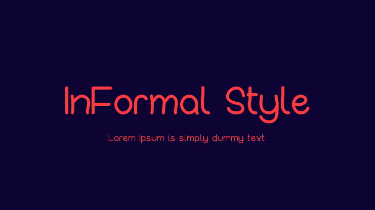 InFormal Style Font Family