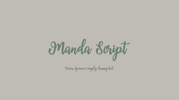 Manda Script Font