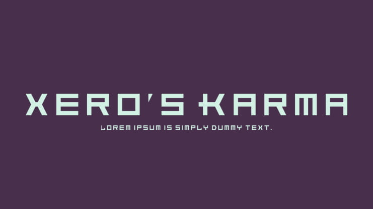 Xero's Karma Font