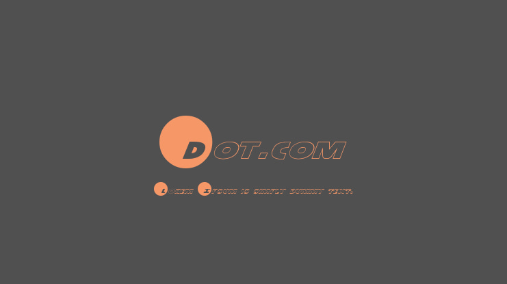 Dot Com Font