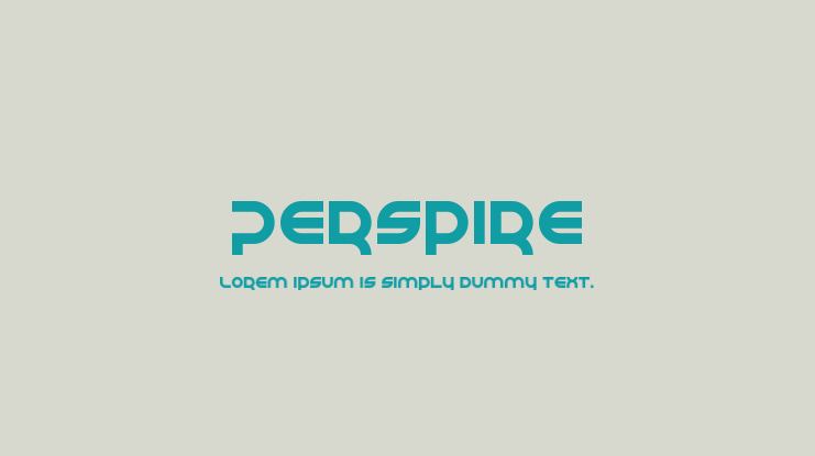 Perspire Font