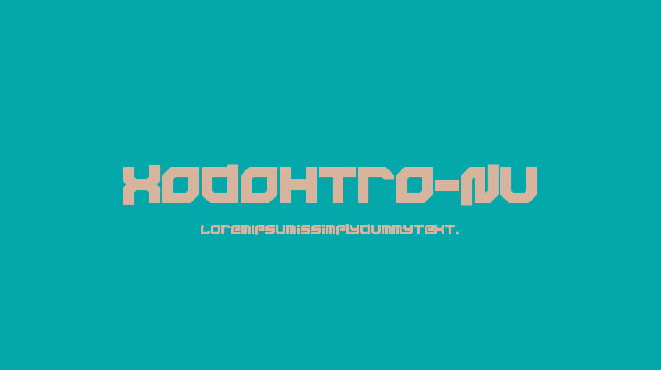 Xodohtro-Nu Font