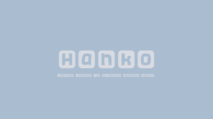 Hanko Font