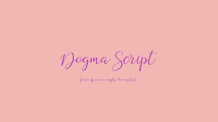 Dogma Script Font