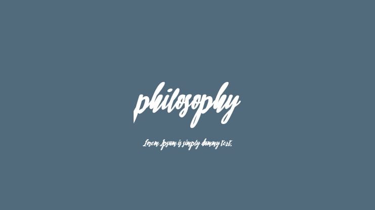 philosophy Font