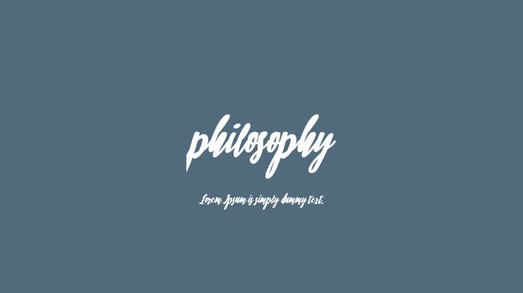 philosophy Font