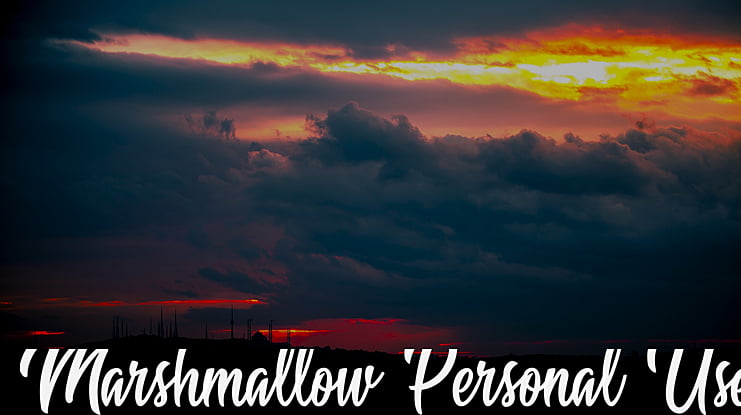 Marshmallow Personal Use Font