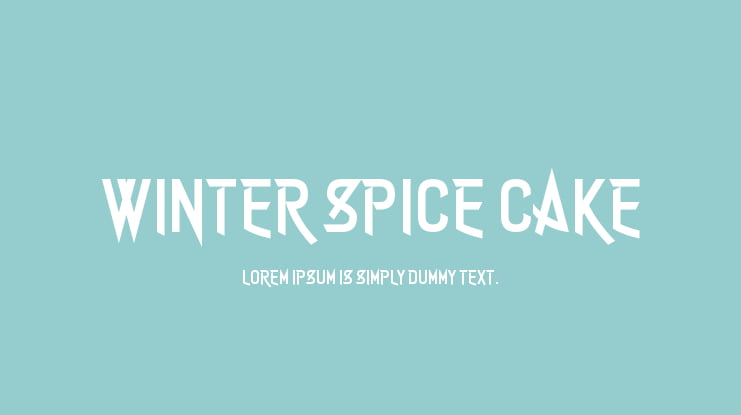 Winter Spice Cake Font