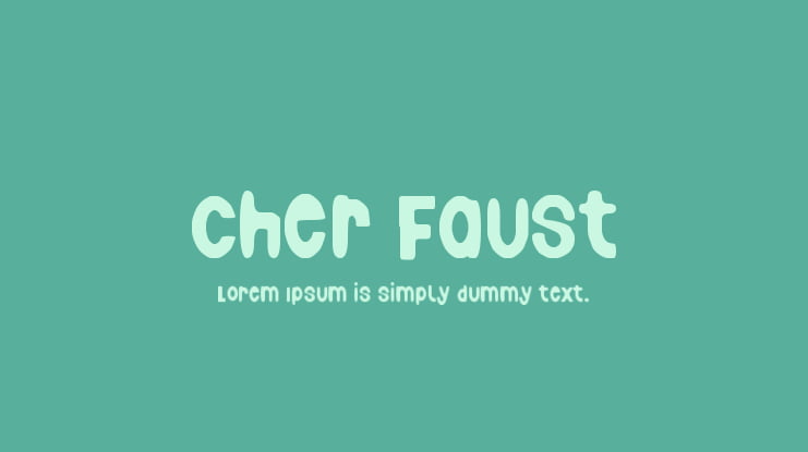 Cher Faust Font